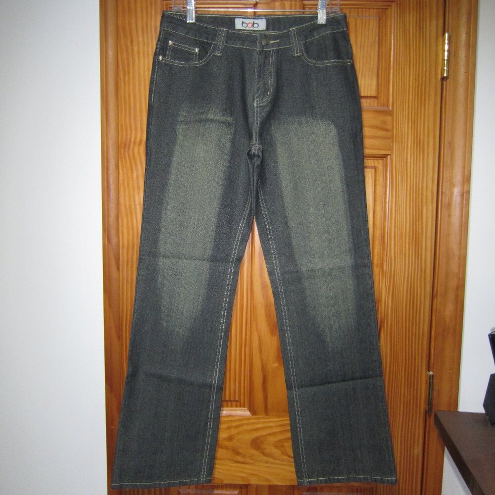 BQB Bootcut Jeans Women's Junior 11 Bling Pockets Zhong Guo Zhi Zao Distressed